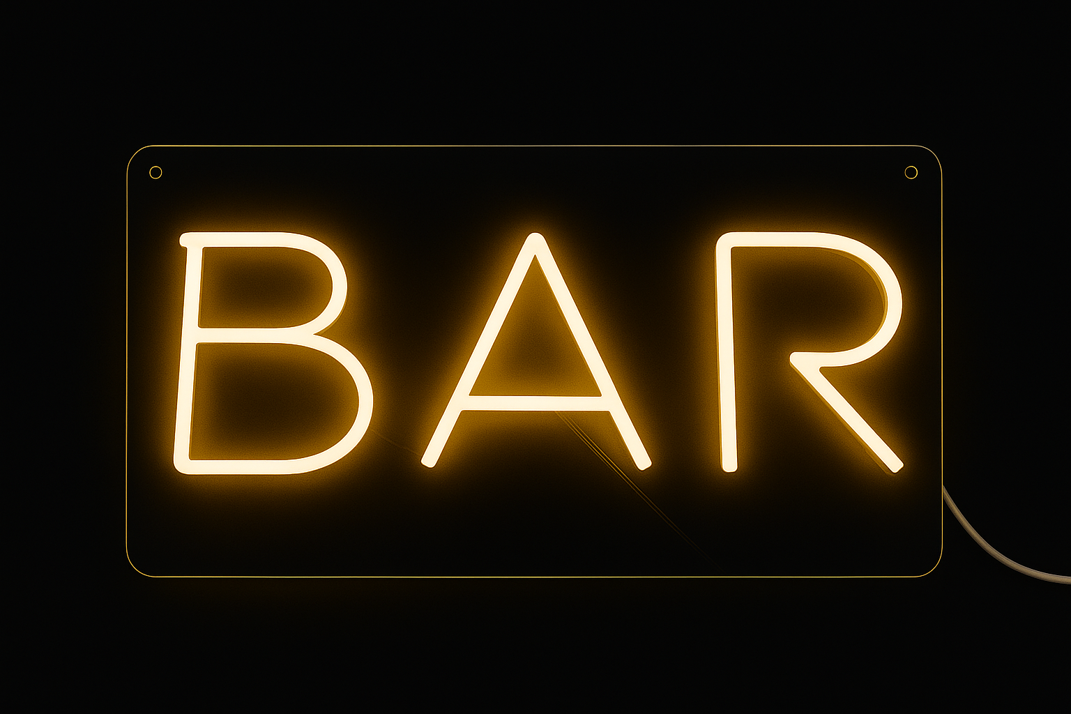 Modern Horizontal "BAR" LED Neon Sign – Acrylic Wall Light for Lounge & Pub Decor